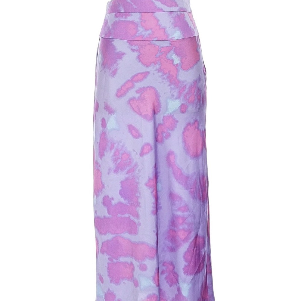 Free People Purple and Pink Midi Skirt 2 - Picture 2 of 4